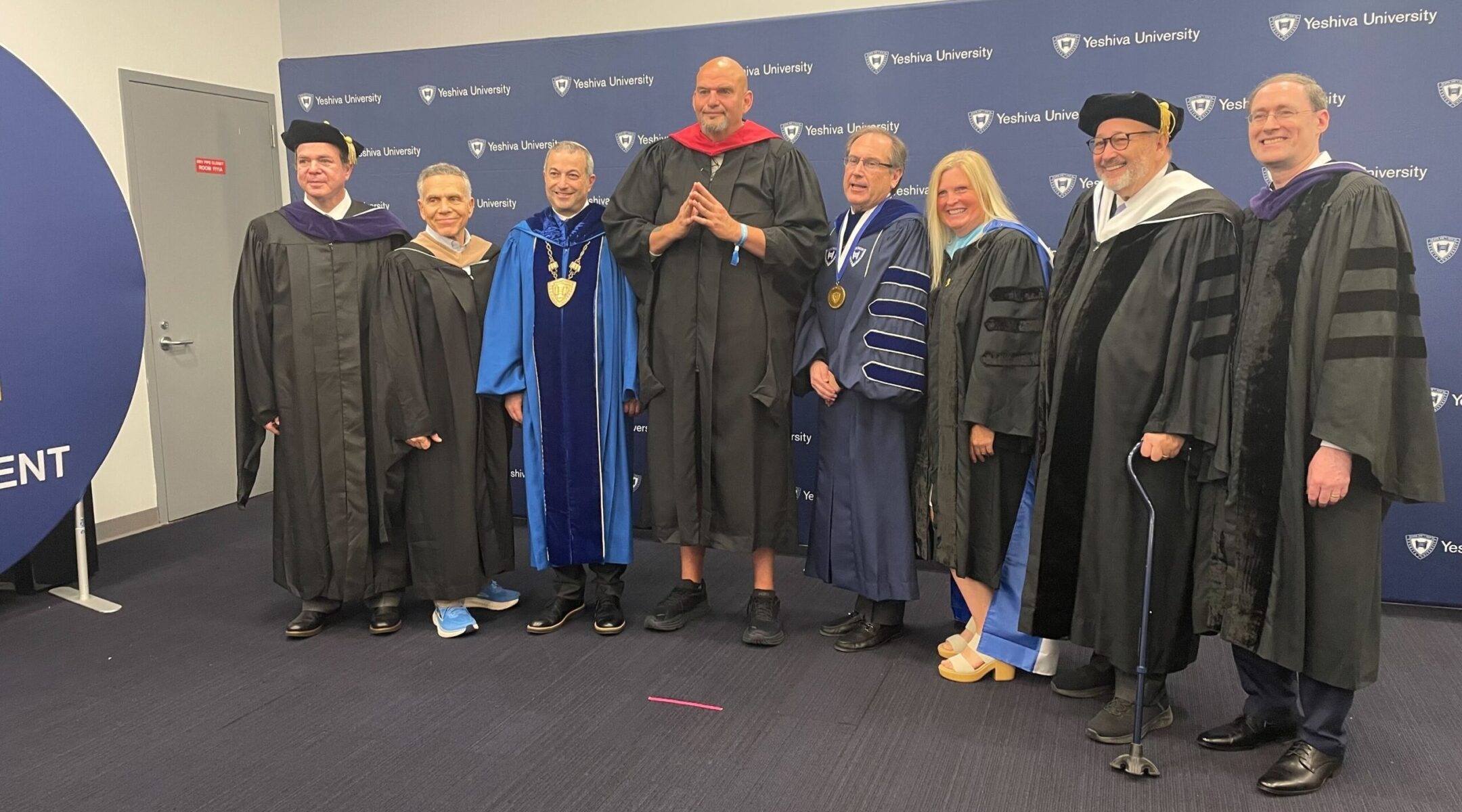 John Fetterman disavows Harvard, his alma mater, while receiving an award from Yeshiva University