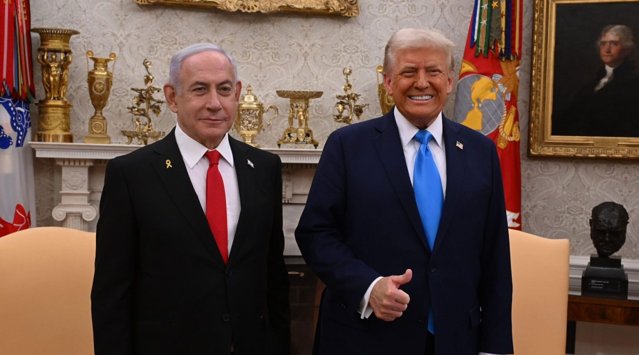 Netanyahu says report that he and Trump got into shouting match over Gaza aid is ‘fake news’