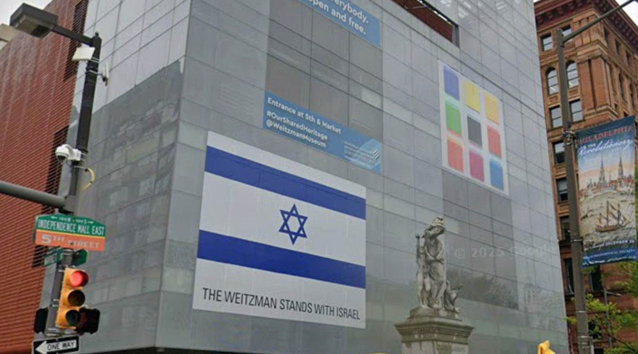 Reversing course, Philadelphia Jewish museum says it will rehang Israeli flag that was vandalized