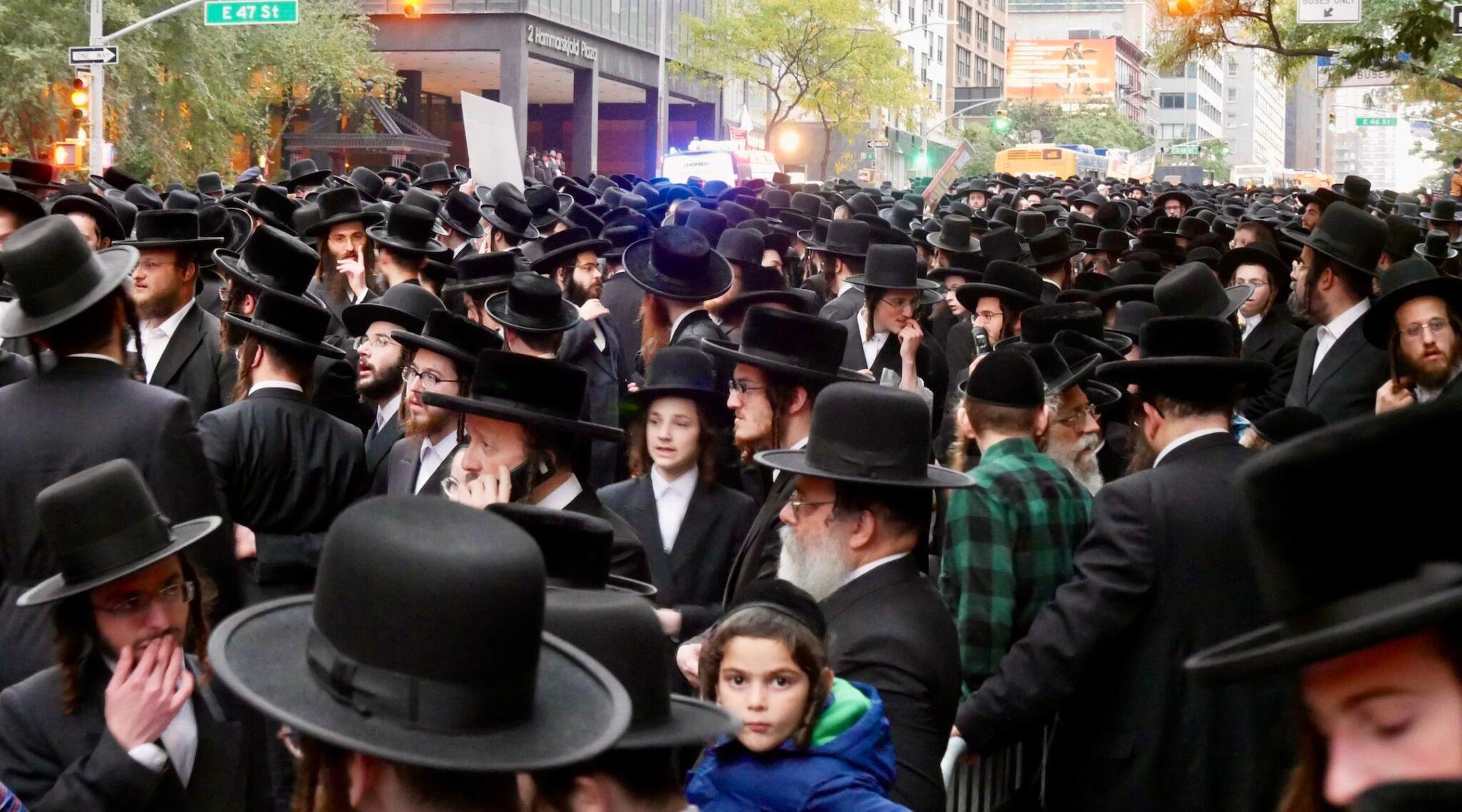 Thousands of haredi Orthodox Jews protest Israeli military draft in New York City
