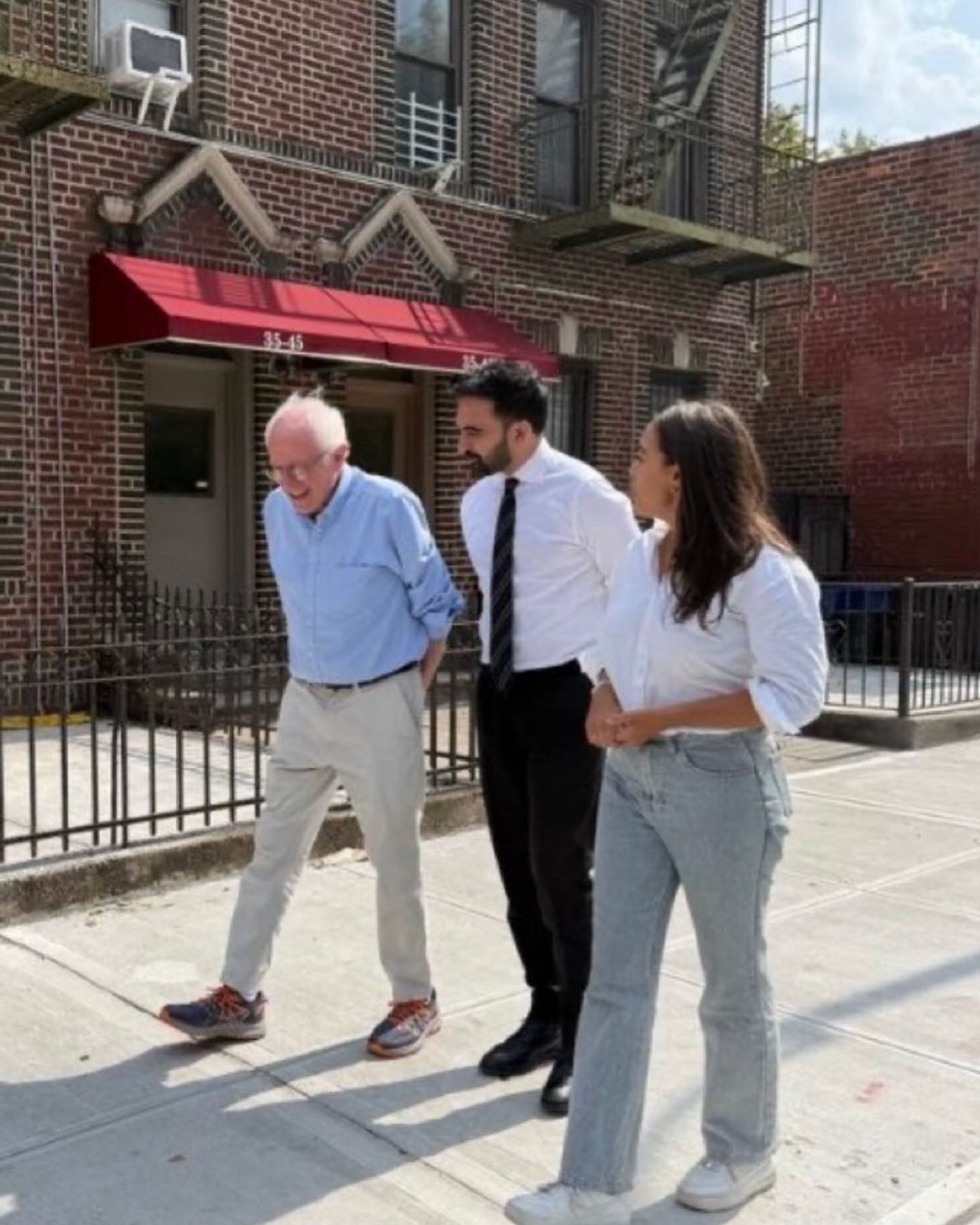 A Jewish socialist, a Muslim socialist and a Latina socialist walk into a bar. 