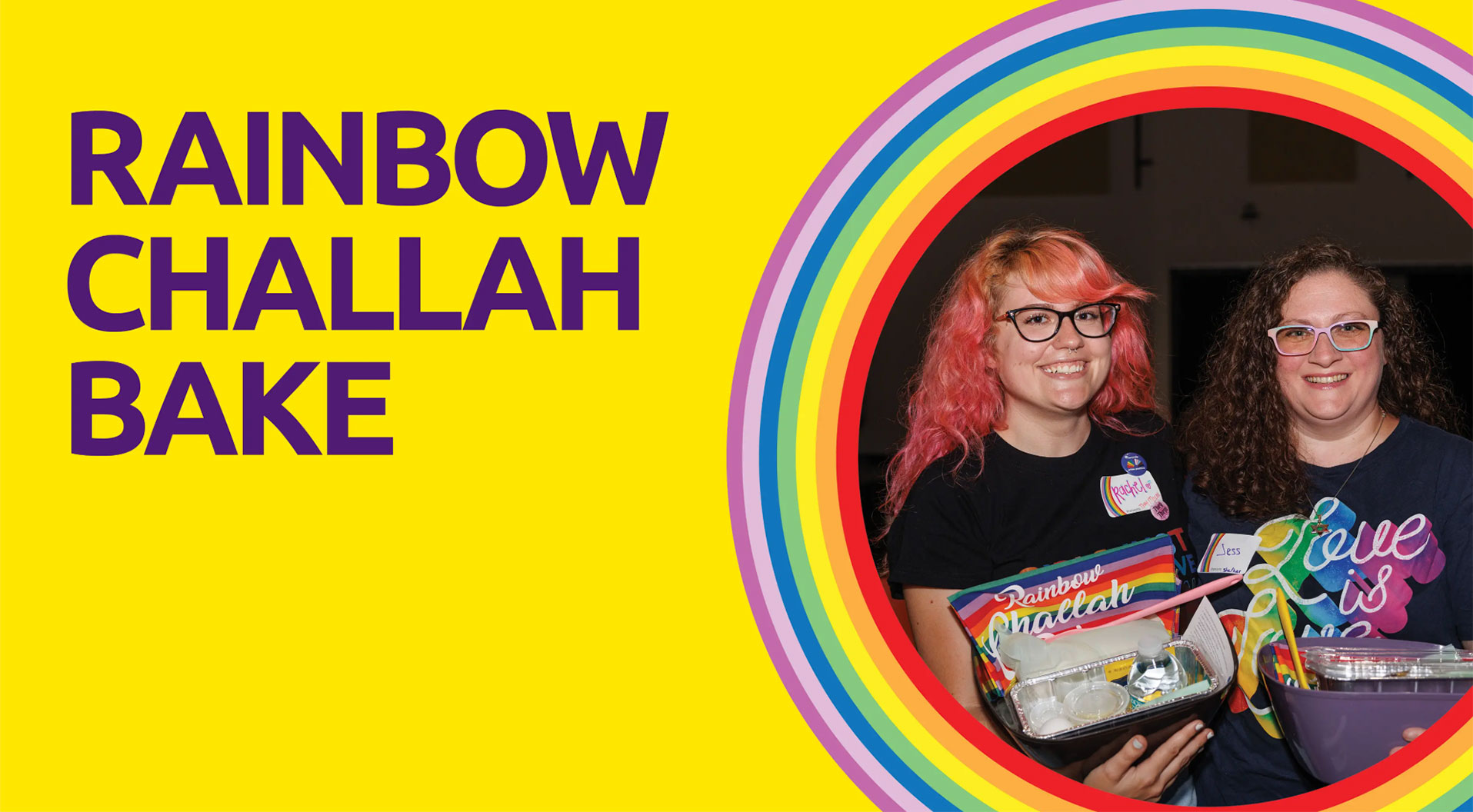 Rainbow Challah Bake