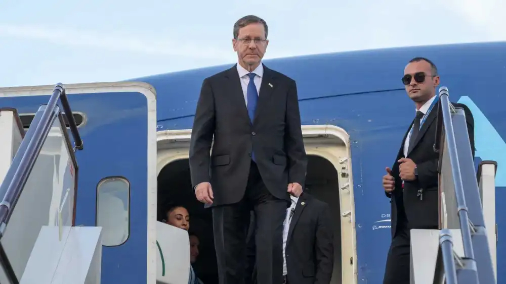 In Azerbaijan, Herzog urges broader peace despite terror